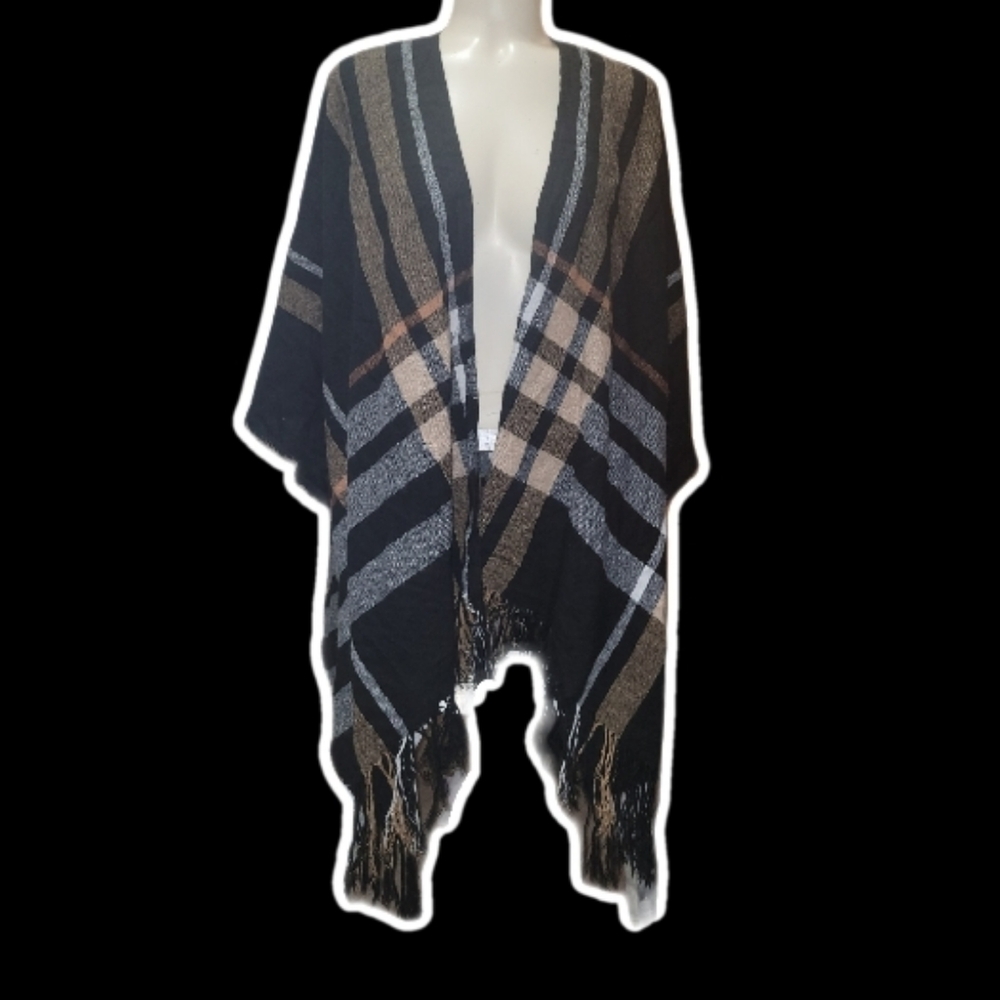 ardene plaid fringe shawl 𓂃 ࣪˖ ִֶָ𐀔